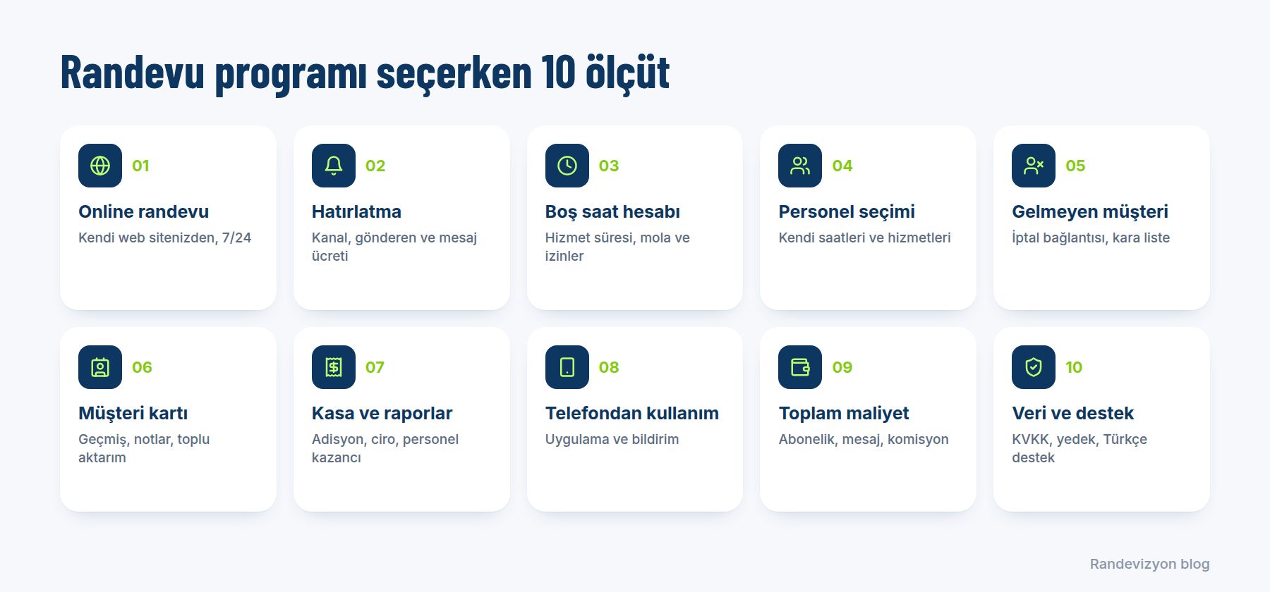 Randevu programı seçerken bakmanız gereken 10 ölçüt